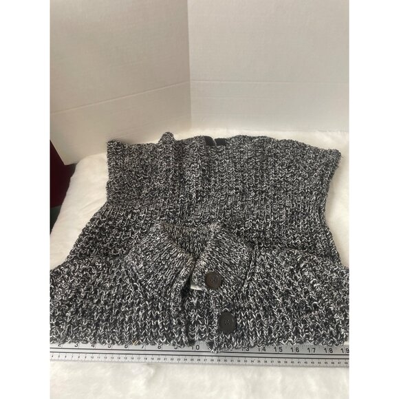 Kenneth Cole New York Womens Knit Button-Front Sweater Top - Medium Size - Black - Picture 7 of 8